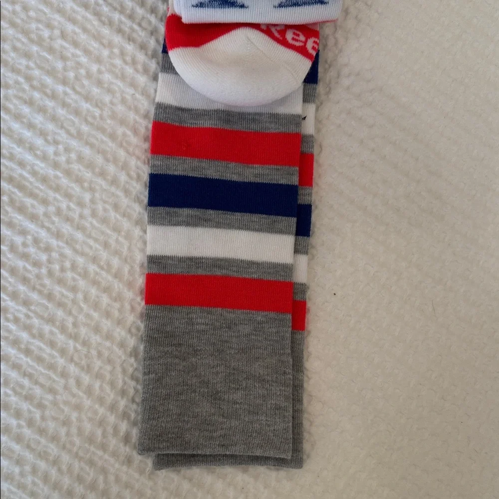 Reebok Red, White, Blue Knee High Socks NWT